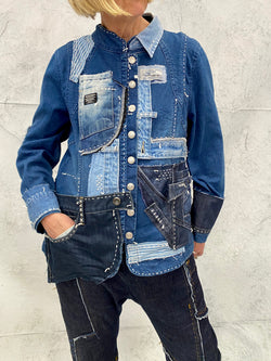 Act Two Reworked Handcrafted Patchwork Jacket 3 Medium/Large