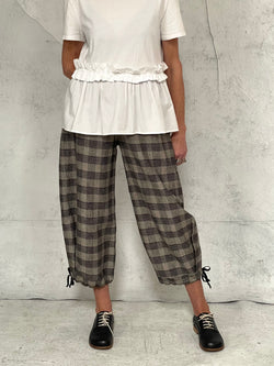 Harriet Pant in Plaid Linen
