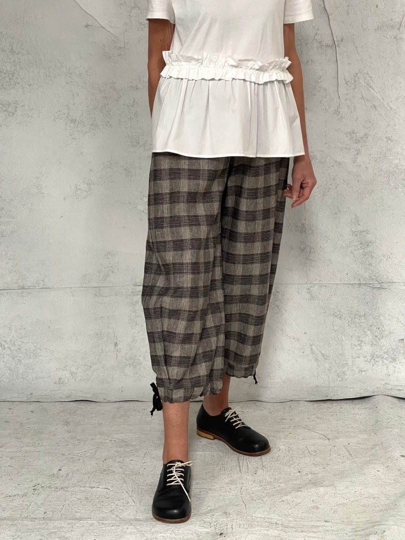 Harriet Pant in Plaid Linen