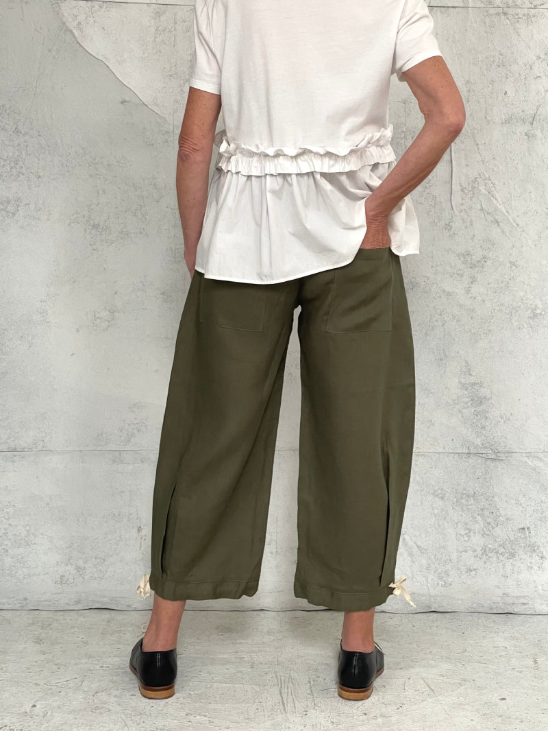Harriet Pant in Sage Linen