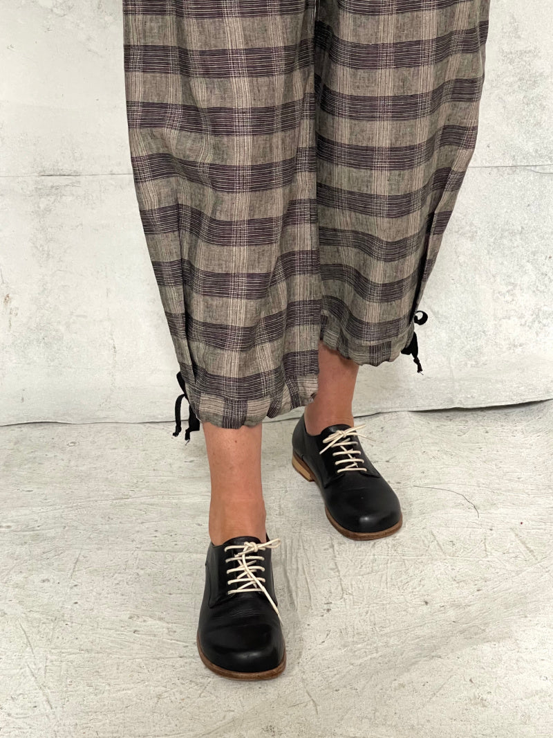 Harriet Pant in Plaid Linen