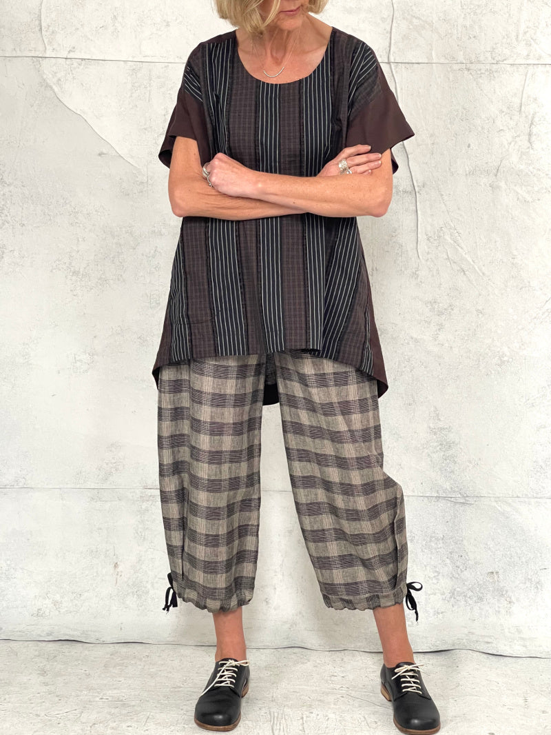Harriet Pant in Plaid Linen