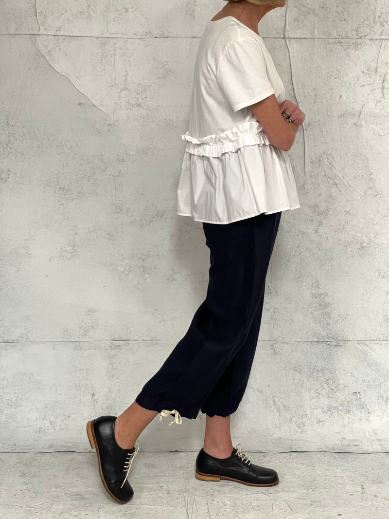 Harriet Pant in Navy Linen