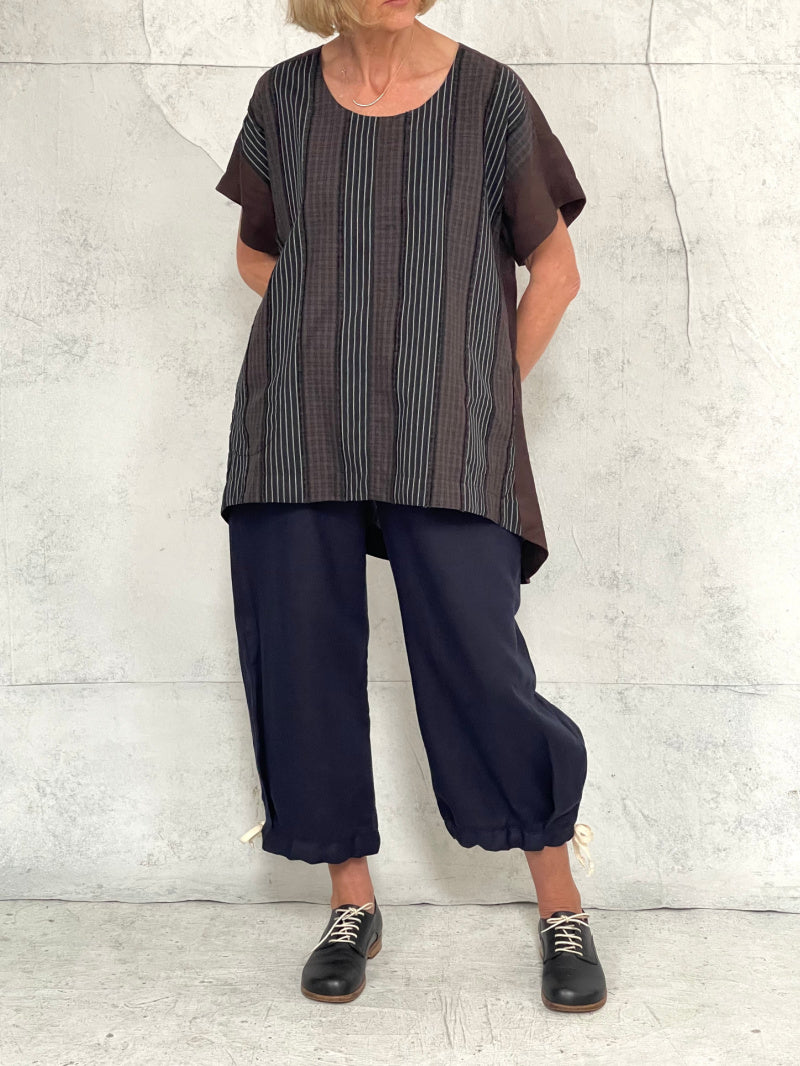 Harriet Pant in Navy Linen