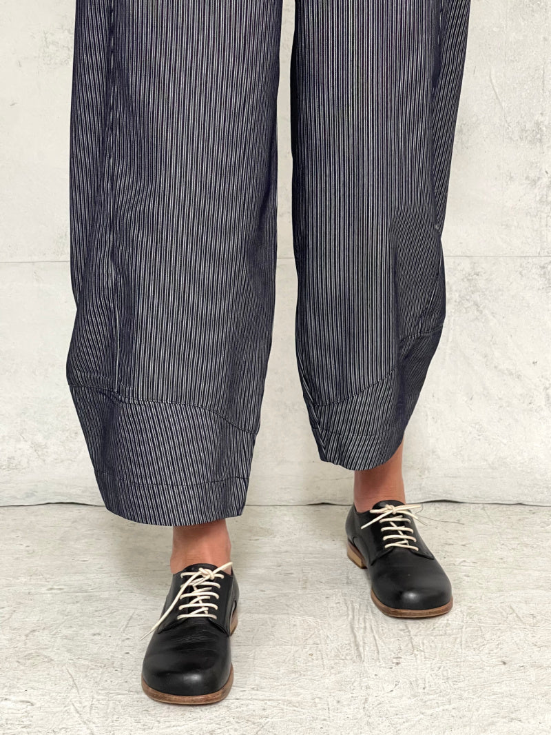 Grace Pant Dark Indigo Stripe Cotton